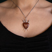 Load image into Gallery viewer, Custom Made Carnelian Three of Swords Pendant