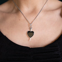 Load image into Gallery viewer, Custom Made Black Onyx Heart Sword Pendant