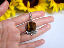 Load image into Gallery viewer, Tiger Eye and Citrine Pendant