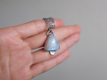 Load image into Gallery viewer, Moonstone Triangle Crescent Pendant