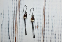Load image into Gallery viewer, Citrine Chain Dangle Earrings