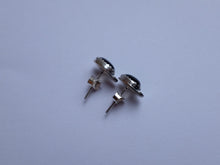 Load image into Gallery viewer, Black Obsidian Crescent Moon Earrings