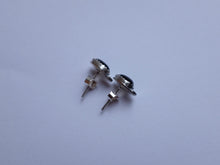Load image into Gallery viewer, Black Obsidian Crescent Moon Earrings
