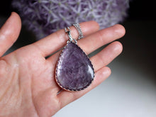 Load image into Gallery viewer, Pear Shaped Gem Lepidolite Pendant