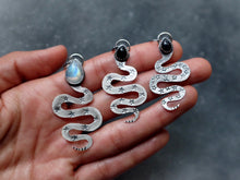 Load image into Gallery viewer, Rainbow Moonstone Snake Amulet