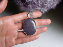 Load image into Gallery viewer, Lepidolite Worry Stone Pendant