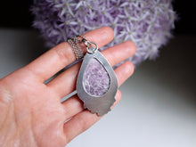 Load image into Gallery viewer, Gem Lepidolite Flowers Pendant