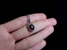 Load image into Gallery viewer, Oval Beaded Garnet Pendant