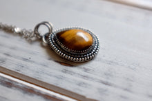 Load image into Gallery viewer, Pear Shaped Tiger's Eye Pendant