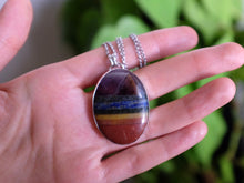 Load image into Gallery viewer, Seven Chakra Worry Stone Pendant