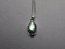 Load image into Gallery viewer, Labradorite and Shungite Amulet