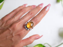 Load image into Gallery viewer, Size 9 Citrine Triple Star Ring