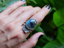 Load image into Gallery viewer, Size 10.5 Labradorite Butterfly Ring