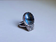 Load image into Gallery viewer, Size 10.5 Labradorite Butterfly Ring
