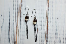 Load image into Gallery viewer, Citrine Chain Dangle Earrings