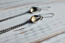Load image into Gallery viewer, Citrine Chain Dangle Earrings