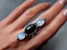 Load image into Gallery viewer, Size 7 Shadows and Light Triple Stone Ring