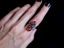 Load image into Gallery viewer, Size 6.75 Triple Garnet Ring