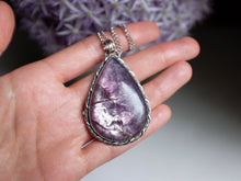 Load image into Gallery viewer, Gem Lepidolite Statement Pendant