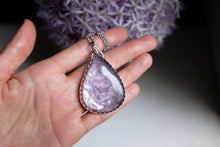 Load image into Gallery viewer, Pear Shaped Gem Lepidolite Pendant