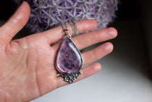Load image into Gallery viewer, Gem Lepidolite Flowers Pendant