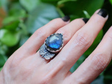 Load image into Gallery viewer, Size 6 Labradorite Butterfly Ring