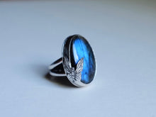 Load image into Gallery viewer, Size 7 Labradorite Butterfly Ring
