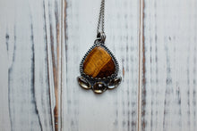 Load image into Gallery viewer, Tiger's Eye and Citrine Solar Plexus Pendant 2