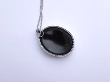 Load image into Gallery viewer, Black Tourmaline Pendant - Floral bail