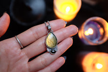 Load image into Gallery viewer, Golden Labradorite and Shungite Amulet