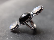 Load image into Gallery viewer, Size 8.5 Shadows and Light Triple Stone Ring