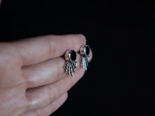 Load image into Gallery viewer, Made to order Black Tourmaline Spiderweb Studs