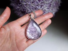 Load image into Gallery viewer, Pear Shaped Gem Lepidolite Pendant