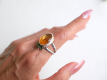 Load image into Gallery viewer, Size 9 Citrine Triple Star Ring
