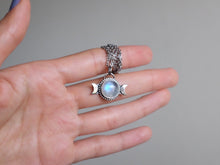 Load image into Gallery viewer, Made to order - Triple Moon Moonstone Pendant