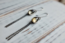 Load image into Gallery viewer, Citrine Chain Dangle Earrings