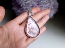 Load image into Gallery viewer, Pear Shaped Gem Lepidolite Pendant 2