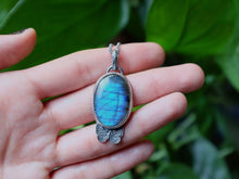 Load image into Gallery viewer, Labradorite Butterfly Pendant 2