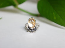 Load image into Gallery viewer, Size 7.75 Citrine Triple Star Ring