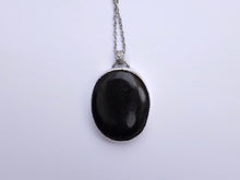Load image into Gallery viewer, Black Tourmaline Pendant - Snake bail