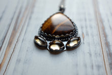 Load image into Gallery viewer, Tiger's Eye and Citrine Solar Plexus Pendant 2