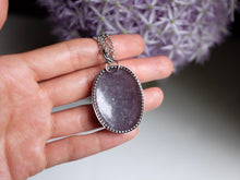 Load image into Gallery viewer, Lepidolite Worry Stone Pendant 2