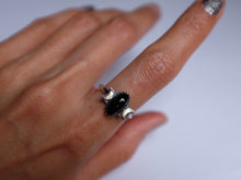 Load image into Gallery viewer, Triple Moon Goddess Onyx ring - Made to order