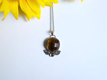 Load image into Gallery viewer, Tiger Eye and Citrine Pendant