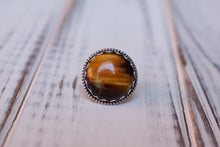 Load image into Gallery viewer, Size 6.5 Round Tiger's Eye Ring