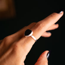 Load image into Gallery viewer, Size 7.5 Black Onyx Heart Ring
