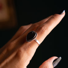 Load image into Gallery viewer, Size 8.5 Black Onyx Heart Ring
