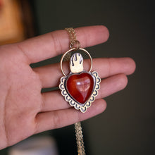 Load image into Gallery viewer, Carnelian Sacred Heart Pendant
