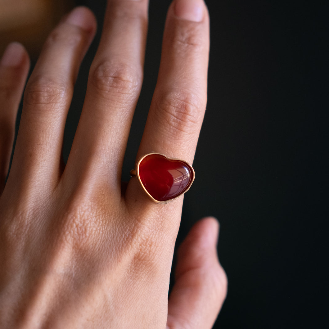 Size 8 Carnelian Ring