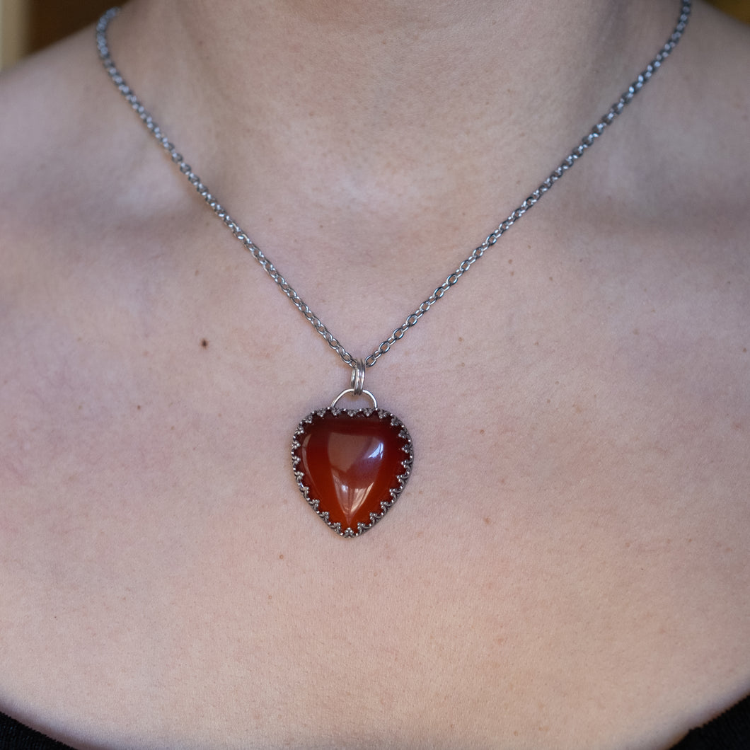 Carnelian Heart Pendant